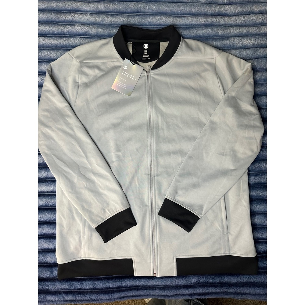 Under Armour Athlete Recovery Full Zip Track Jacket Gray Black 3XL Celliant NWT